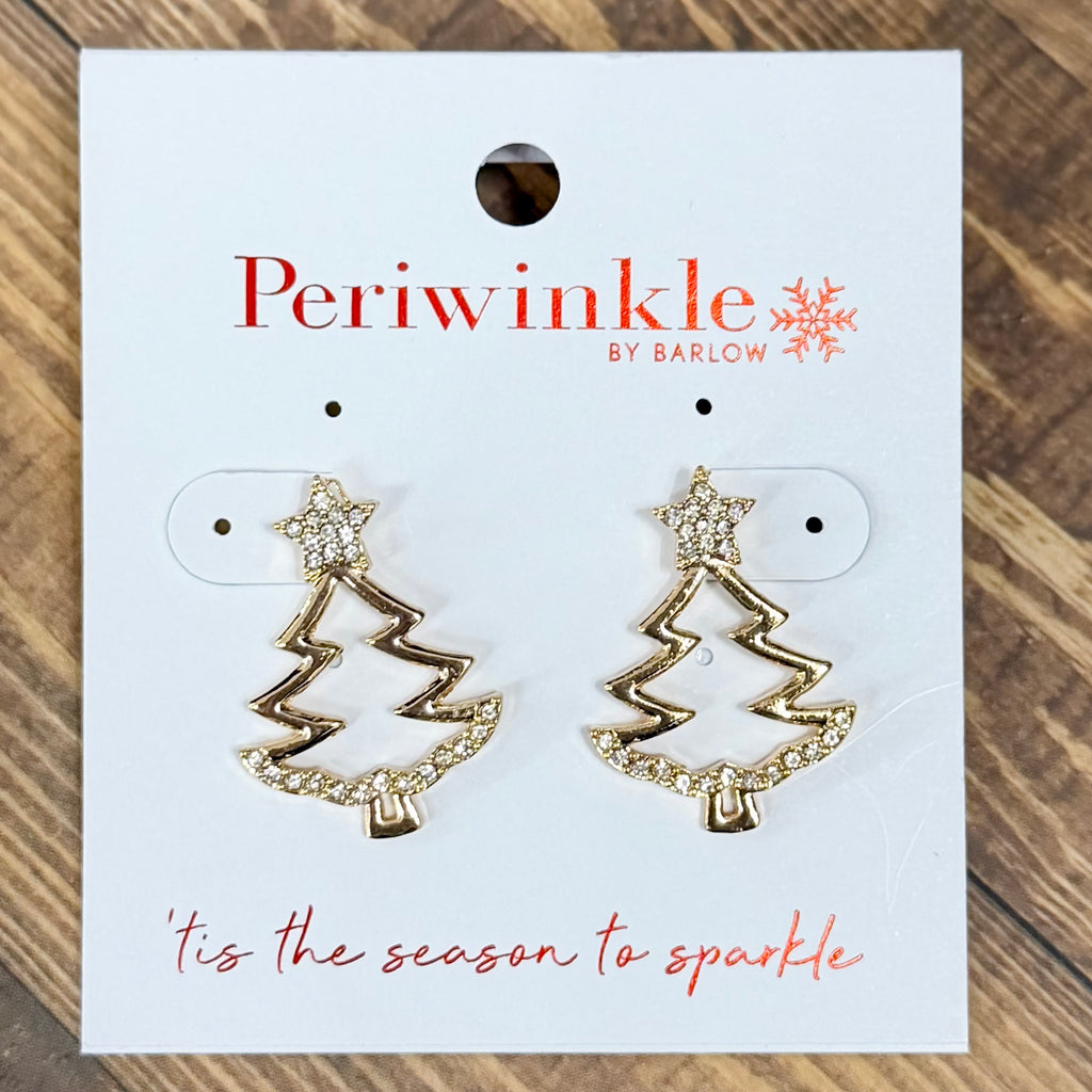 Christmas Trees With Crystals Earrings - Lyla's: Clothing, Decor & More - Plano Boutique