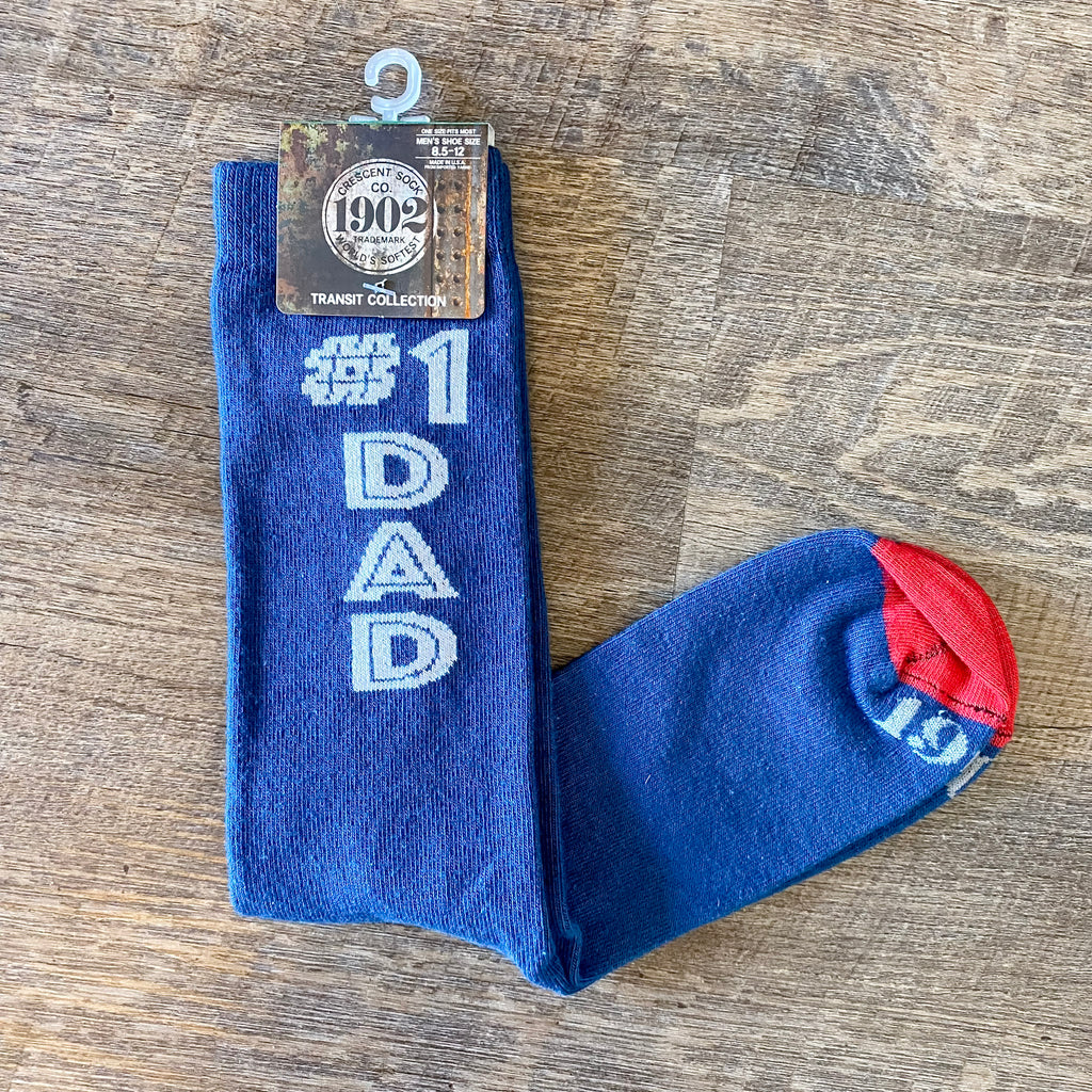 1902 Transit Crew #1 Dad Mens Socks - Lyla's: Clothing, Decor & More - Plano Boutique