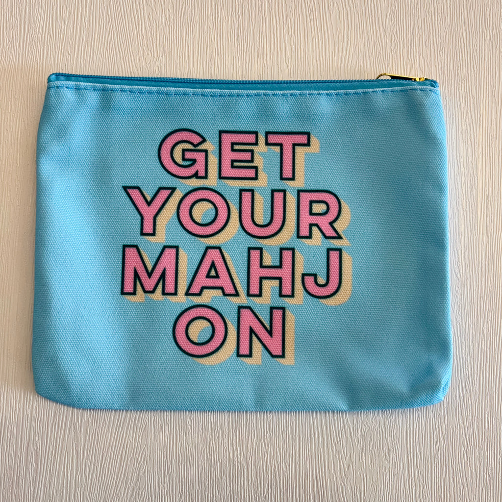 Get Your Mahjon Zipper Canvas Pouch - Lyla's: Clothing, Decor & More - Plano Boutique