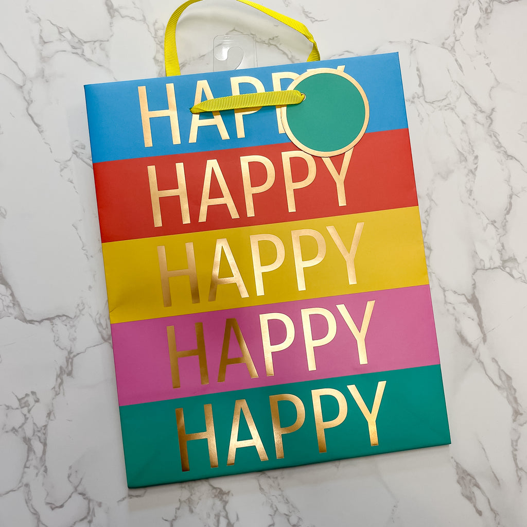 Happy Party Gift Bag - Medium - Lyla's: Clothing, Decor & More - Plano Boutique