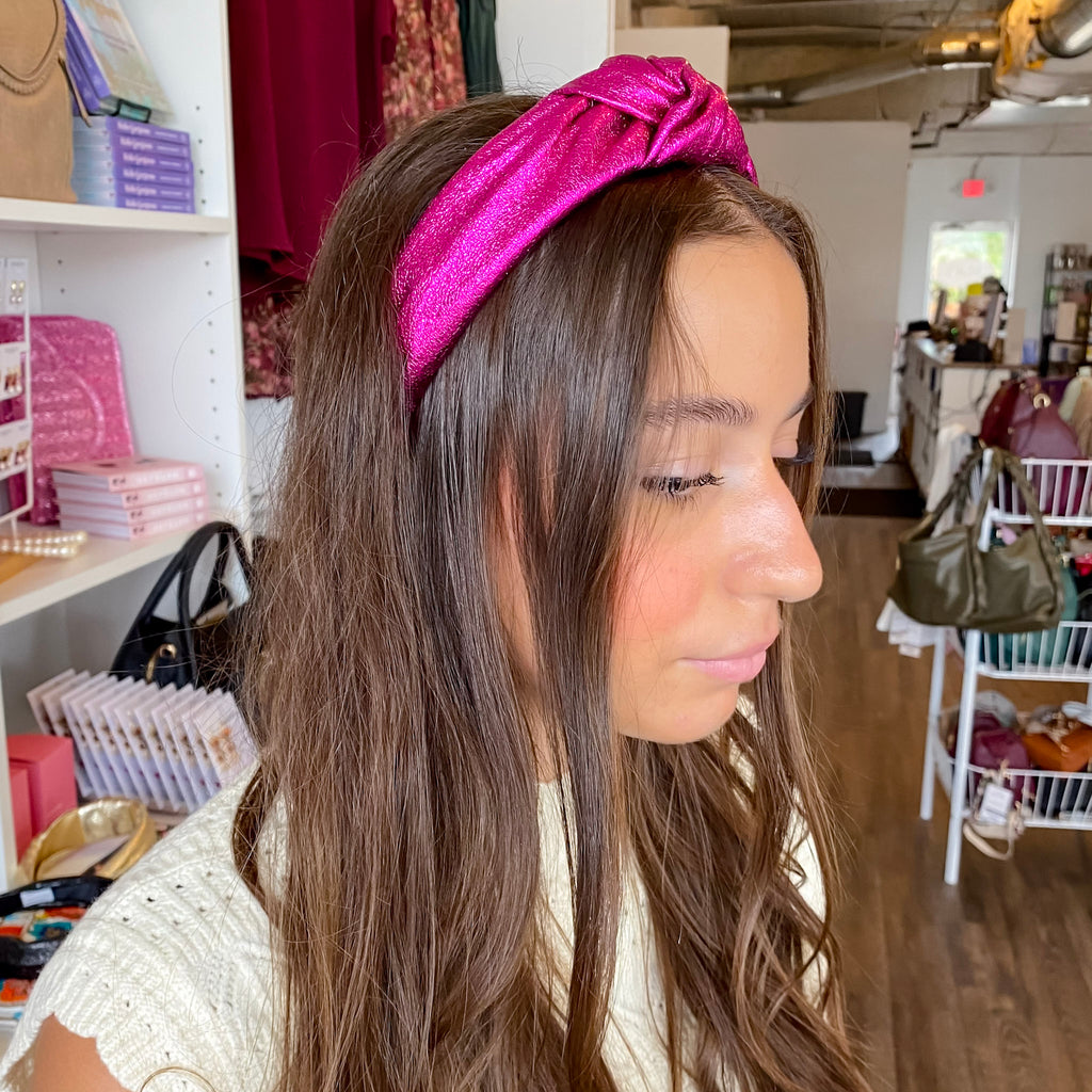 Metallic Knotted Headband - Lyla's: Clothing, Decor & More - Plano Boutique