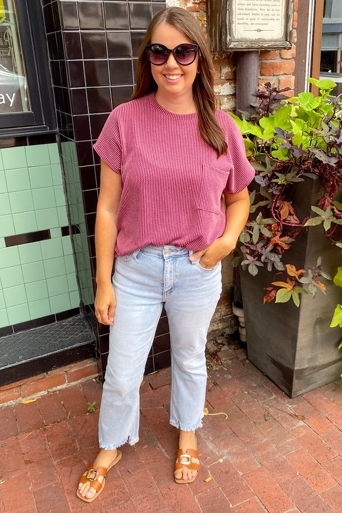 Amity High Rise Kick Flare Jeans by Lovervet - Lyla's: Clothing, Decor & More - Plano Boutique