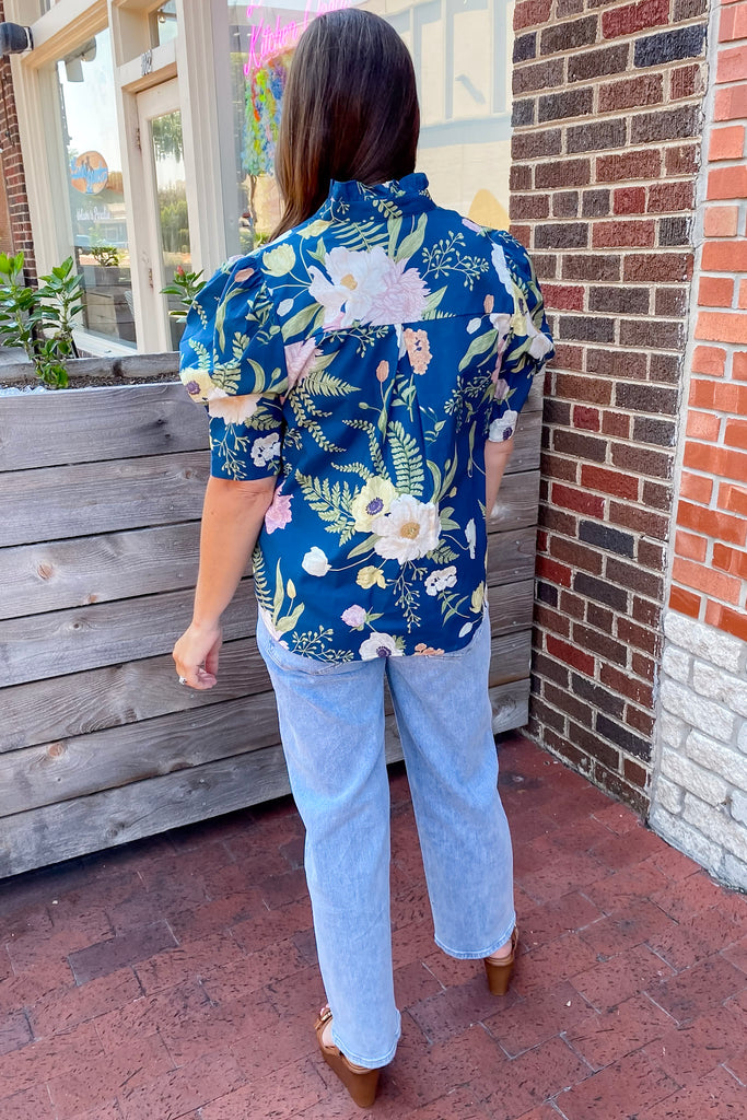Sweetly Known Floral Print Teal Top - Lyla's: Clothing, Decor & More - Plano Boutique