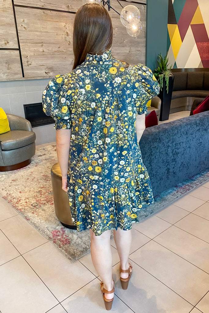 Under The Night Stars Floral Print Black Dress - Lyla's: Clothing, Decor & More - Plano Boutique