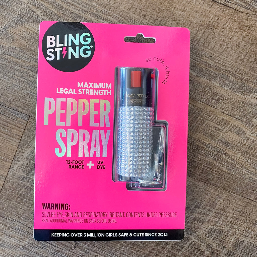 Silver Rhinestone Pepper Spray - Lyla's: Clothing, Decor & More - Plano Boutique