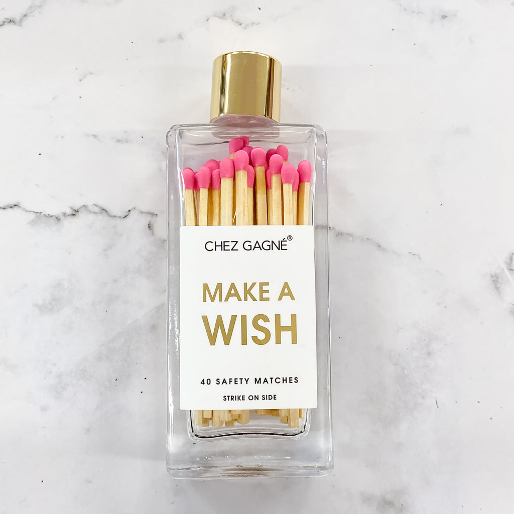 Make a Wish - Glass Bottle Matches - Lyla's: Clothing, Decor & More - Plano Boutique