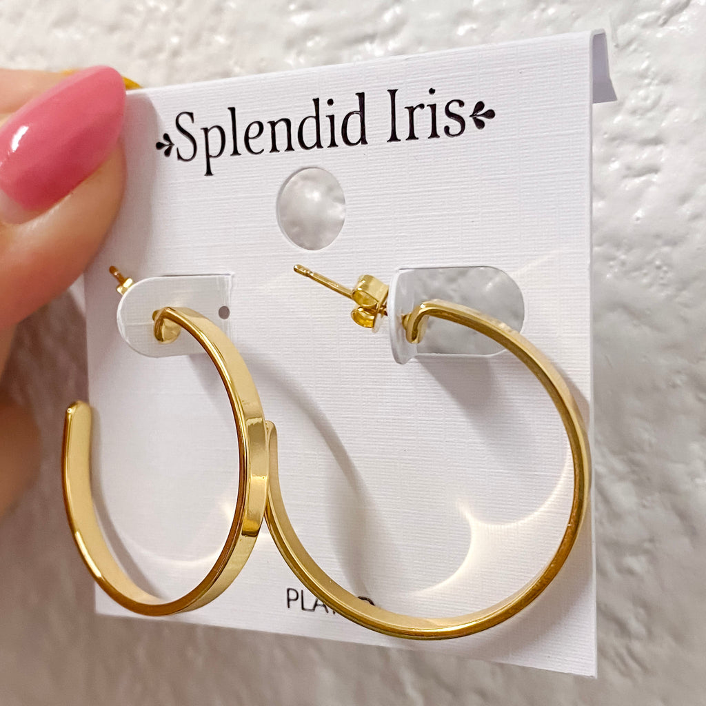 Flat Simple Hoop Medium - Lyla's: Clothing, Decor & More - Plano Boutique