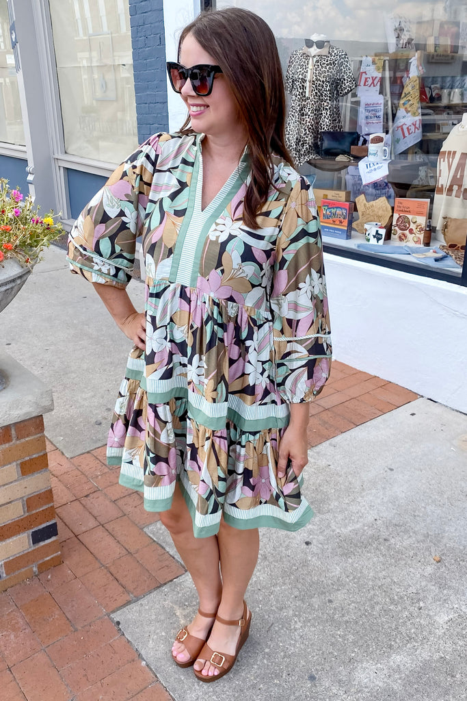 Still With You Black Floral Print Dress - Lyla's: Clothing, Decor & More - Plano Boutique