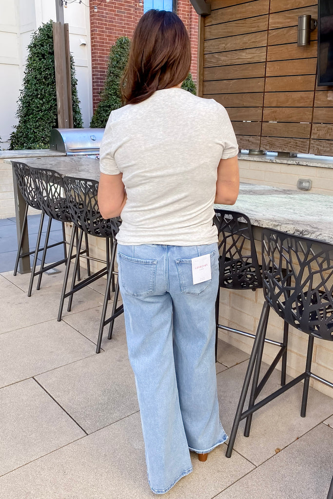 Everyday Ease Henley Light Grey Top - Lyla's: Clothing, Decor & More - Plano Boutique