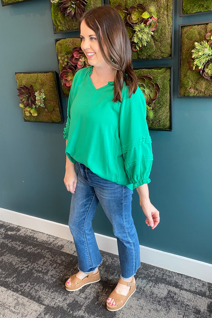 Find a Cute Kelly Green Top - Lyla's: Clothing, Decor & More - Plano Boutique