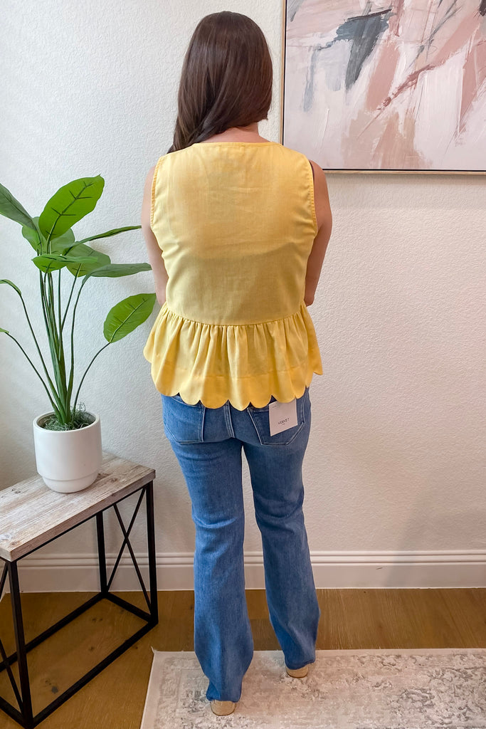 Lemon Drop Bow Yellow Top - Lyla's: Clothing, Decor & More - Plano Boutique