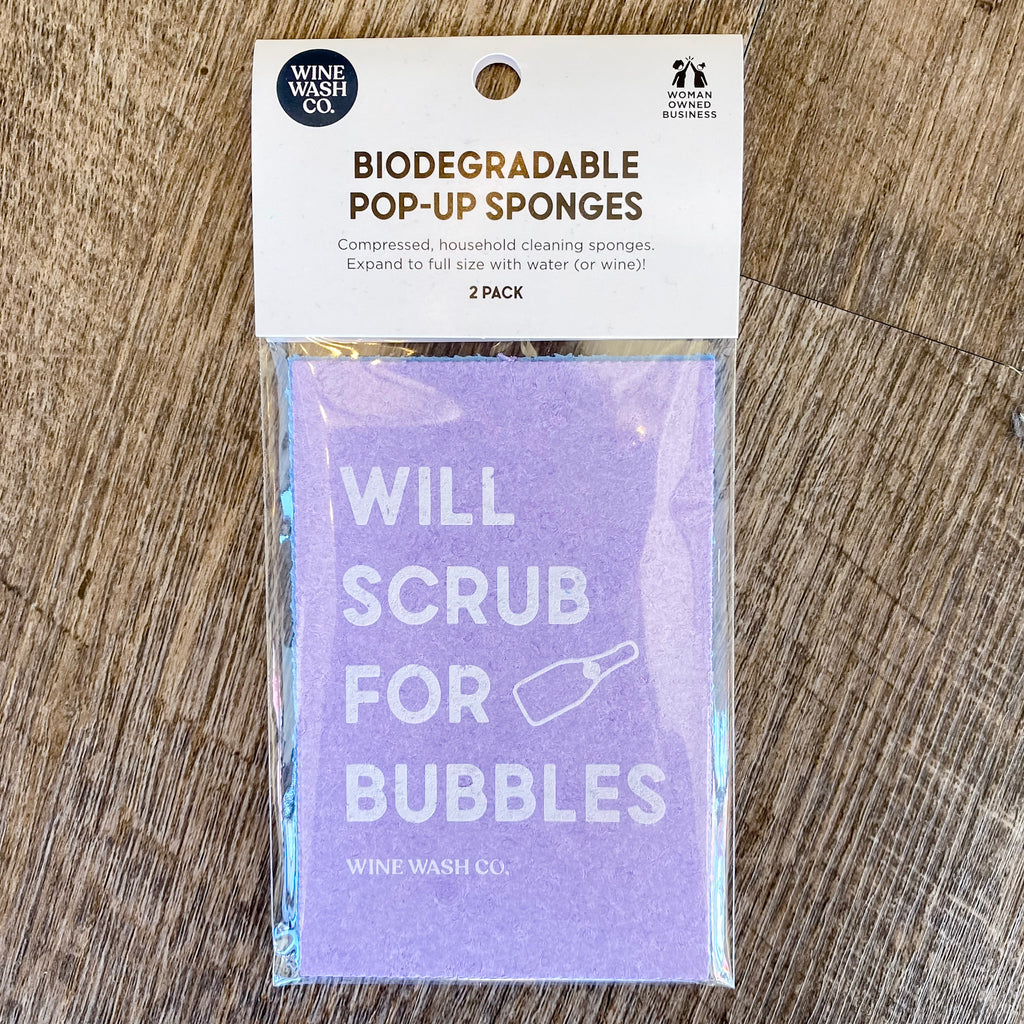 Wine Wash Biodegradable Pop-Up Sponge - 2 pack - Lyla's: Clothing, Decor & More - Plano Boutique