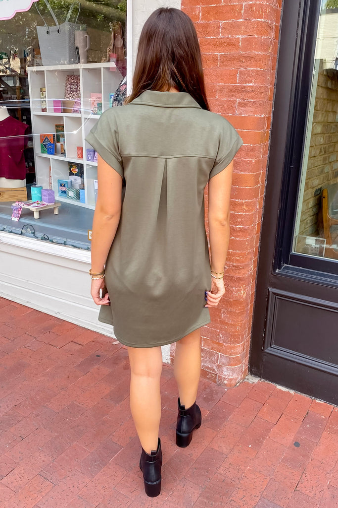 Olive Ease Dress - Lyla's: Clothing, Decor & More - Plano Boutique