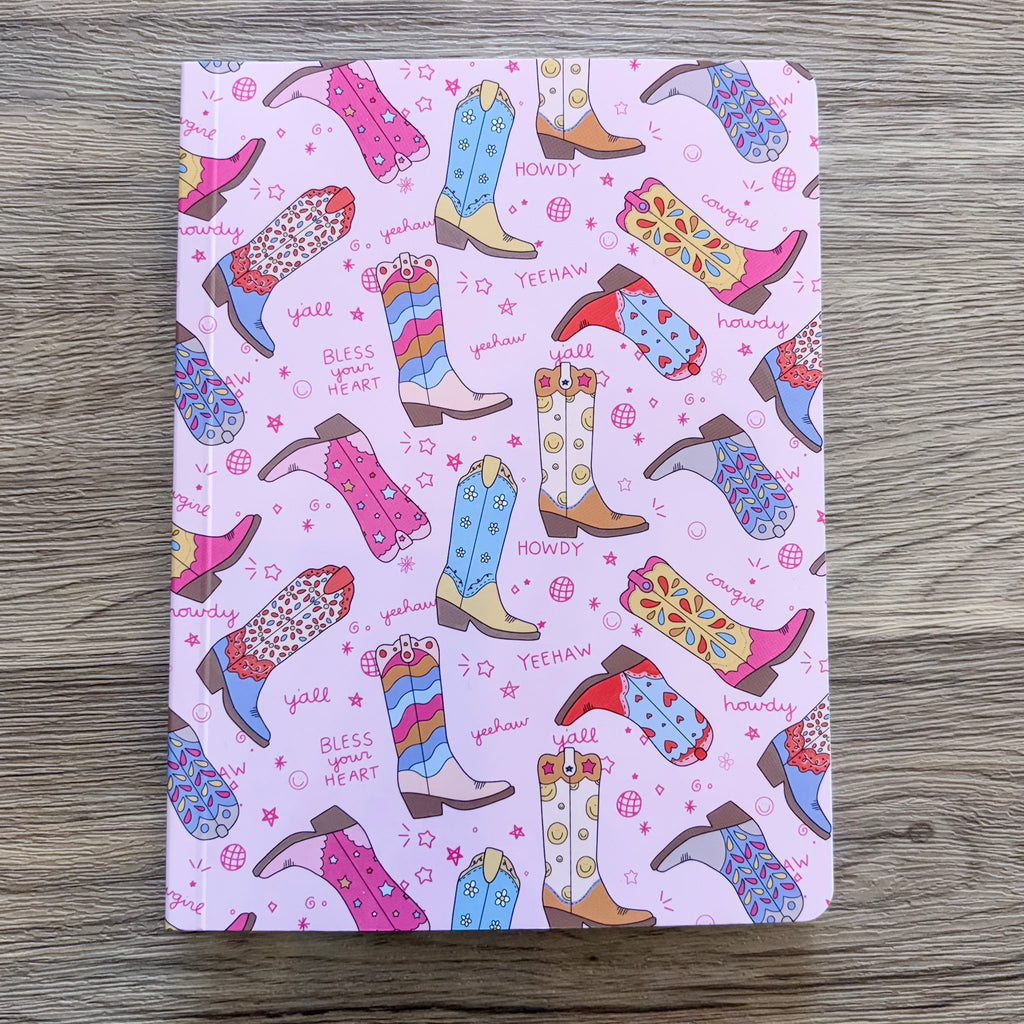 Western Cowgirl Boots Soft Flex Perfect Bound Journal - Lyla's: Clothing, Decor & More - Plano Boutique
