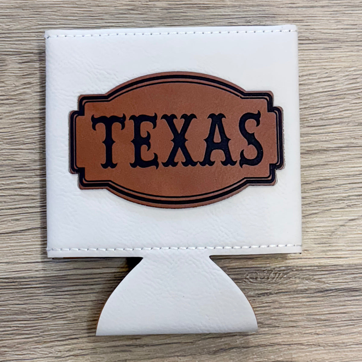 Texas Felon Patch Leather White Koozie – Lyla's: Clothing & Gifts