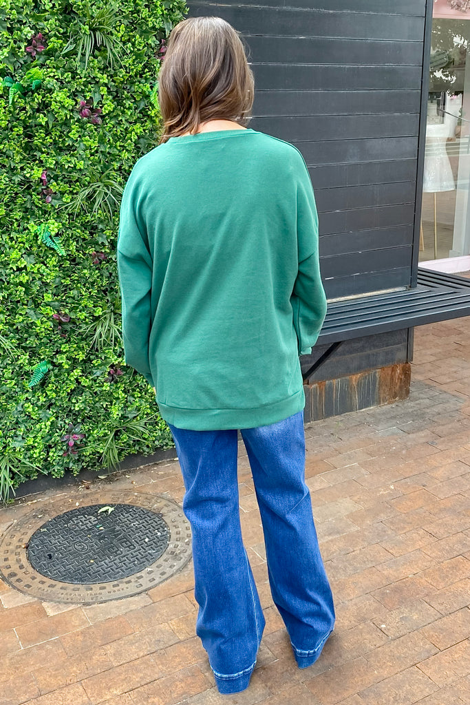 Alpine Nutcracker Sequin Green Sweatshirt - Lyla's: Clothing, Decor & More - Plano Boutique