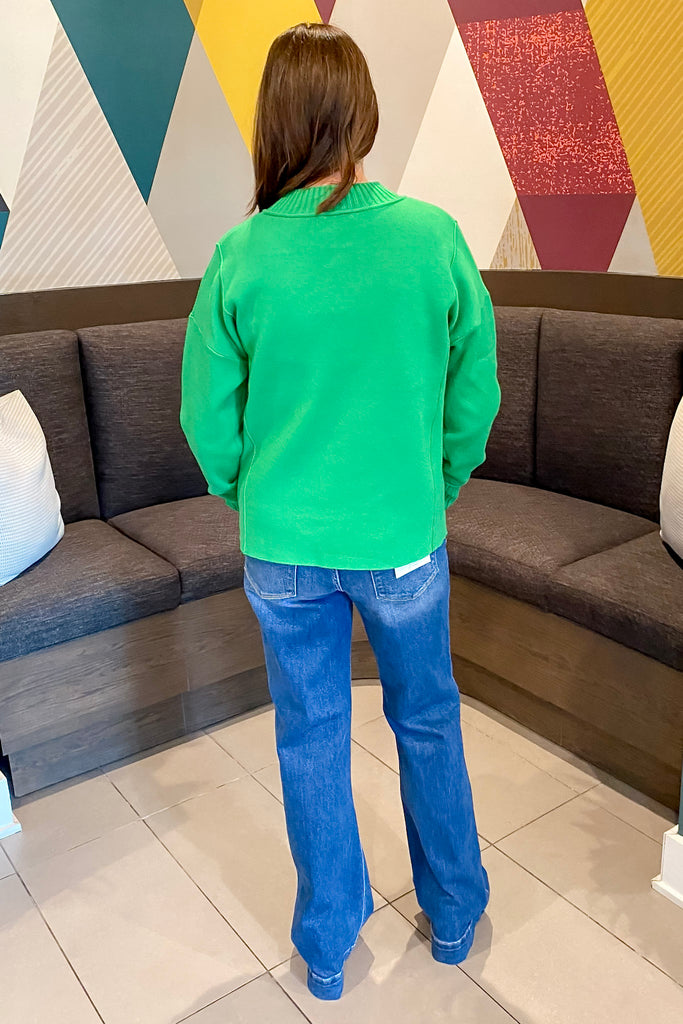 Winter Essential Cozy Green Sweater - Lyla's: Clothing, Decor & More - Plano Boutique