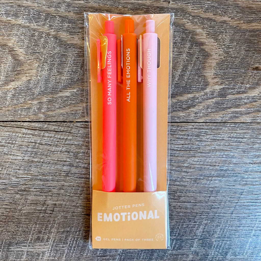 Emotional Jotter Pens Set of 3 - Lyla's: Clothing, Decor & More - Plano Boutique