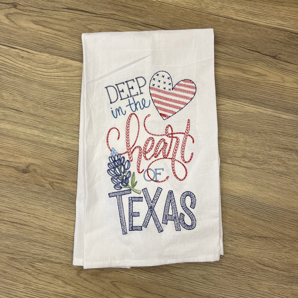 Texas Tea Towel: Deep in the Heart of Texas - Lyla's: Clothing, Decor & More - Plano Boutique