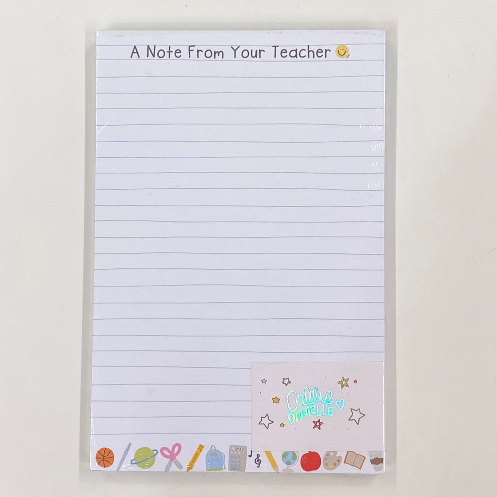 Note From Teacher Notepad - Lyla's: Clothing, Decor & More - Plano Boutique