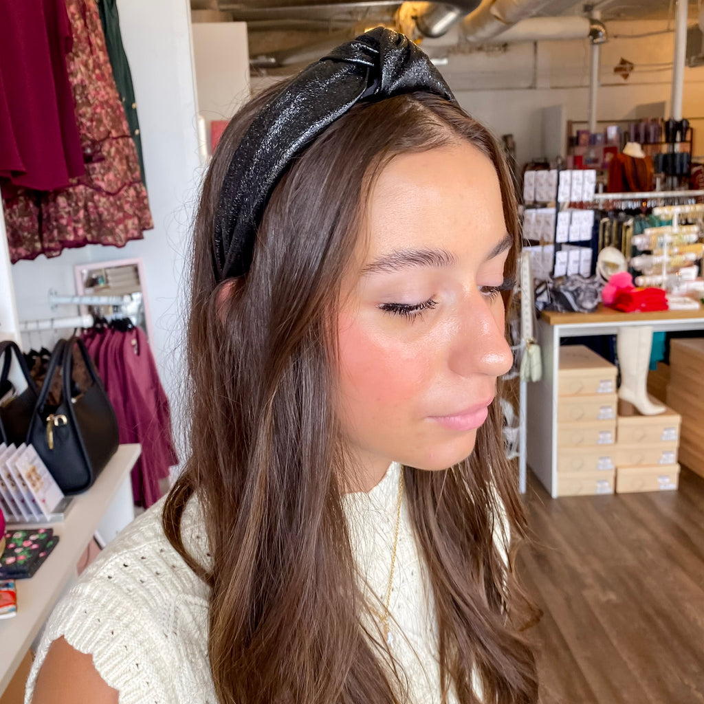 Metallic Knotted Headband - Lyla's: Clothing, Decor & More - Plano Boutique