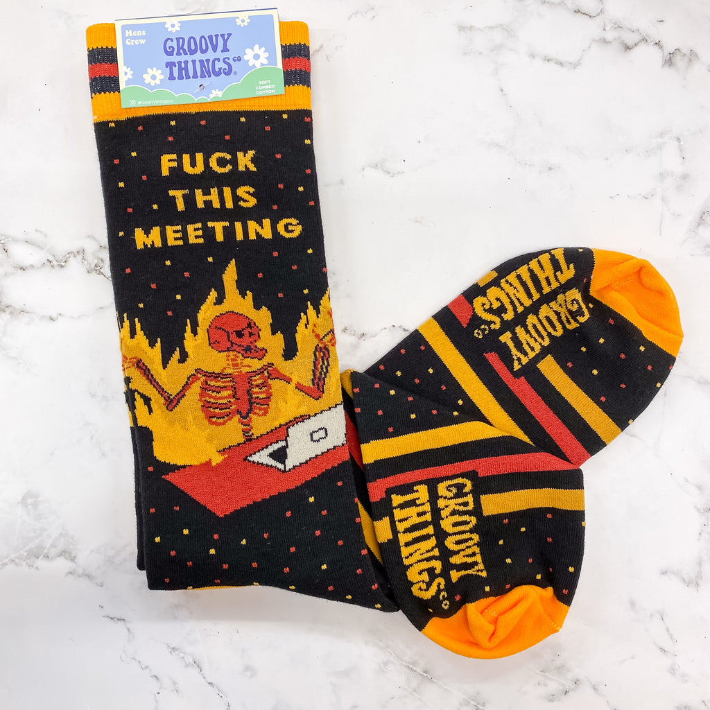 Fuck This Meeting Mens Socks - Lyla's: Clothing, Decor & More - Plano Boutique