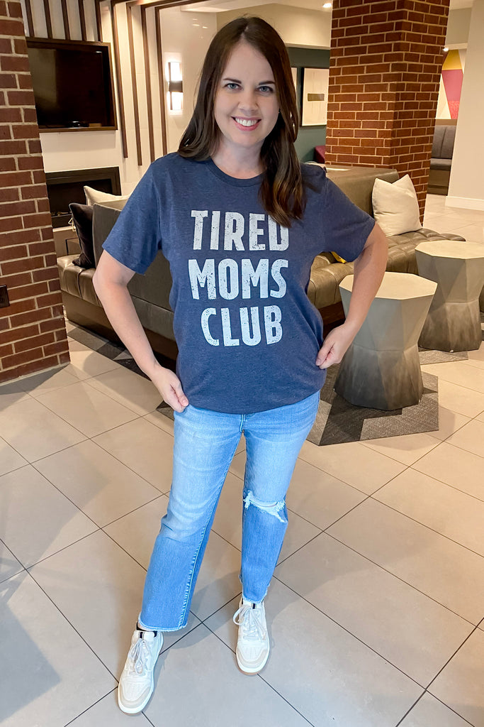 Tired Moms Club Navy Top - Lyla's: Clothing, Decor & More - Plano Boutique