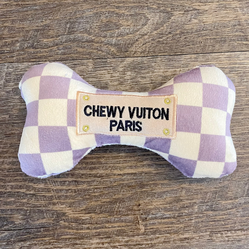 Checker Chewy Vuiton Large Bone Plush Toy - Lyla's: Clothing, Decor & More - Plano Boutique