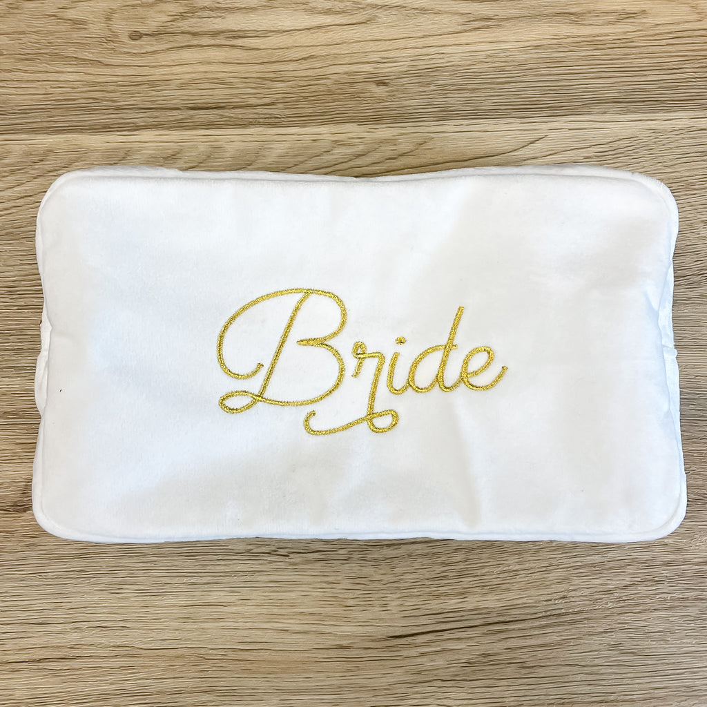 Bride Large Velvet Bag White - Lyla's: Clothing, Decor & More - Plano Boutique