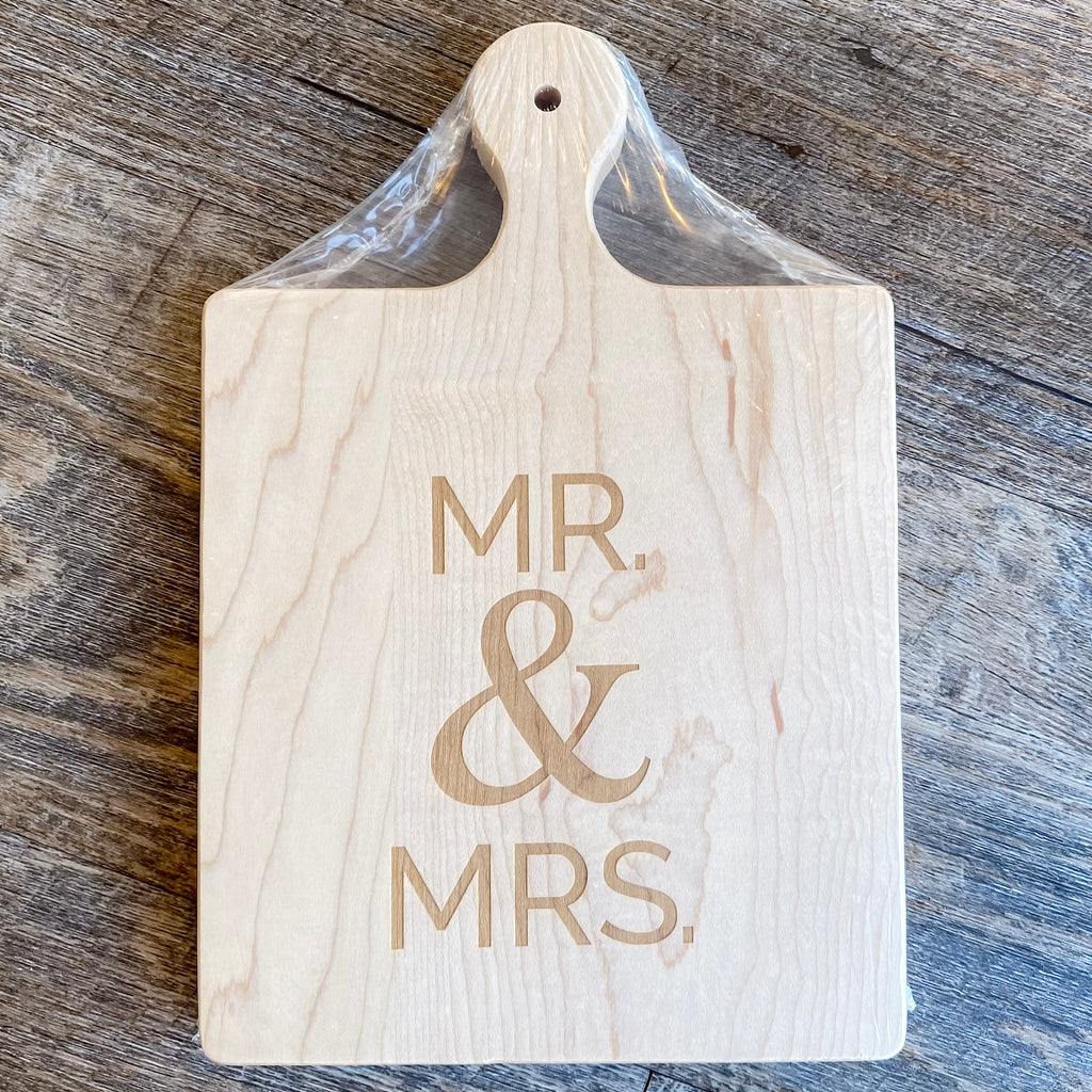 Artisan Maple Paddle Board - Mr & Mrs - Lyla's: Clothing, Decor & More - Plano Boutique