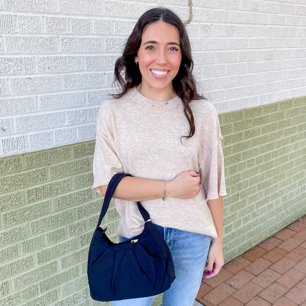 Minnie Nylon Shoulder Bag in Black - Lyla's: Clothing, Decor & More - Plano Boutique