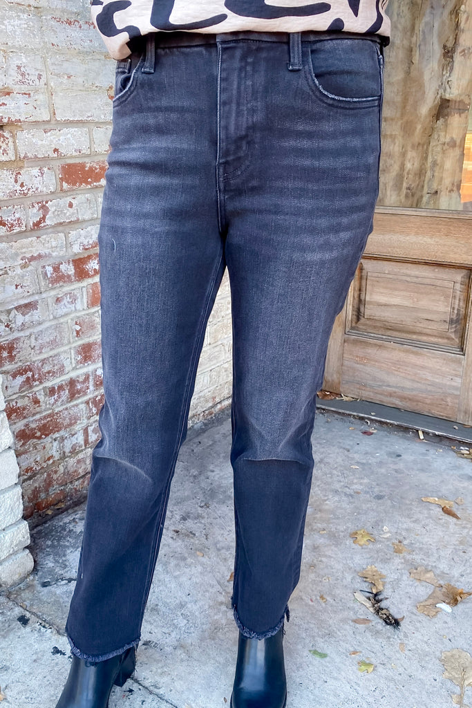 Bella The Favorite High Rise Raw Hem Kick Flare by Vervet - Lyla's: Clothing, Decor & More - Plano Boutique