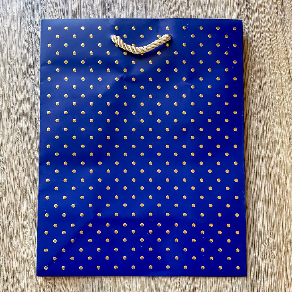 Gold Dot Medium Swiss Bag - Midnight Blue - Lyla's: Clothing, Decor & More - Plano Boutique