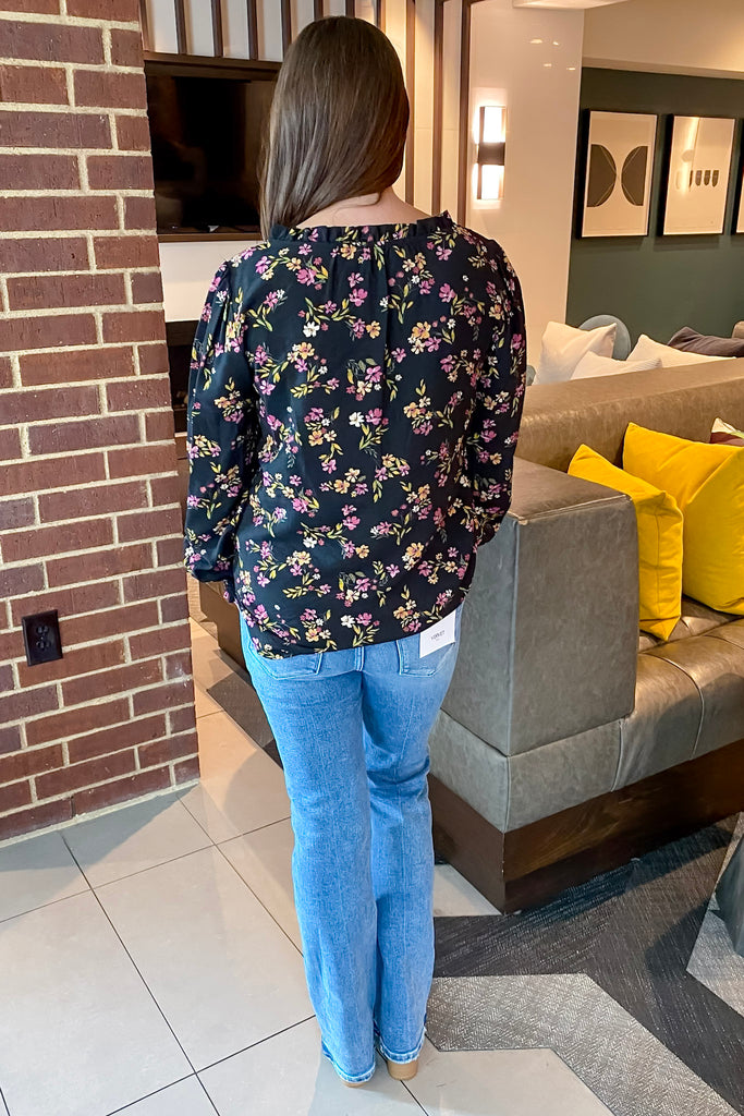 Tell Me Why Black Print Top - Lyla's: Clothing, Decor & More - Plano Boutique