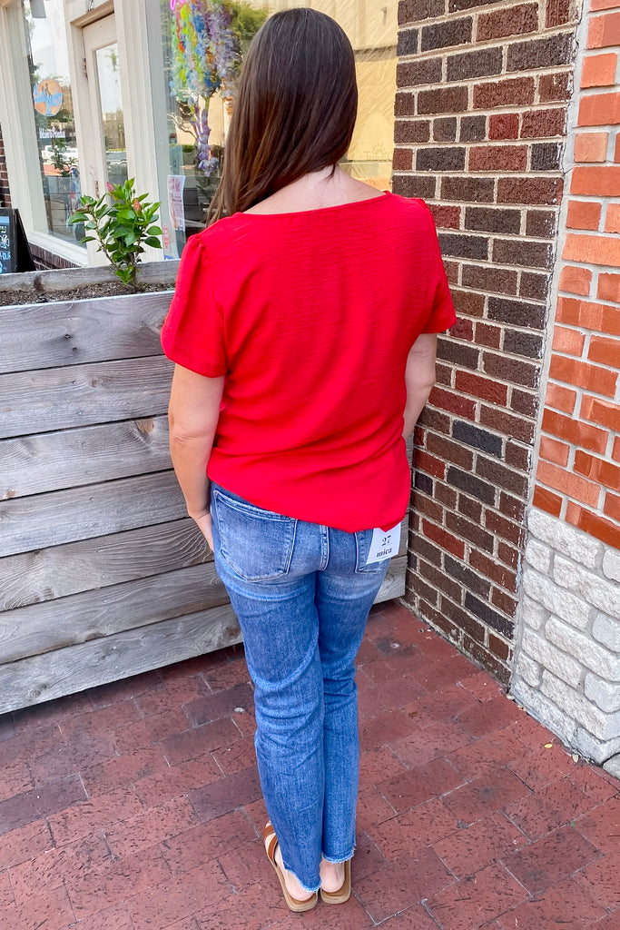 Wonder About You Red Top - Lyla's: Clothing, Decor & More - Plano Boutique