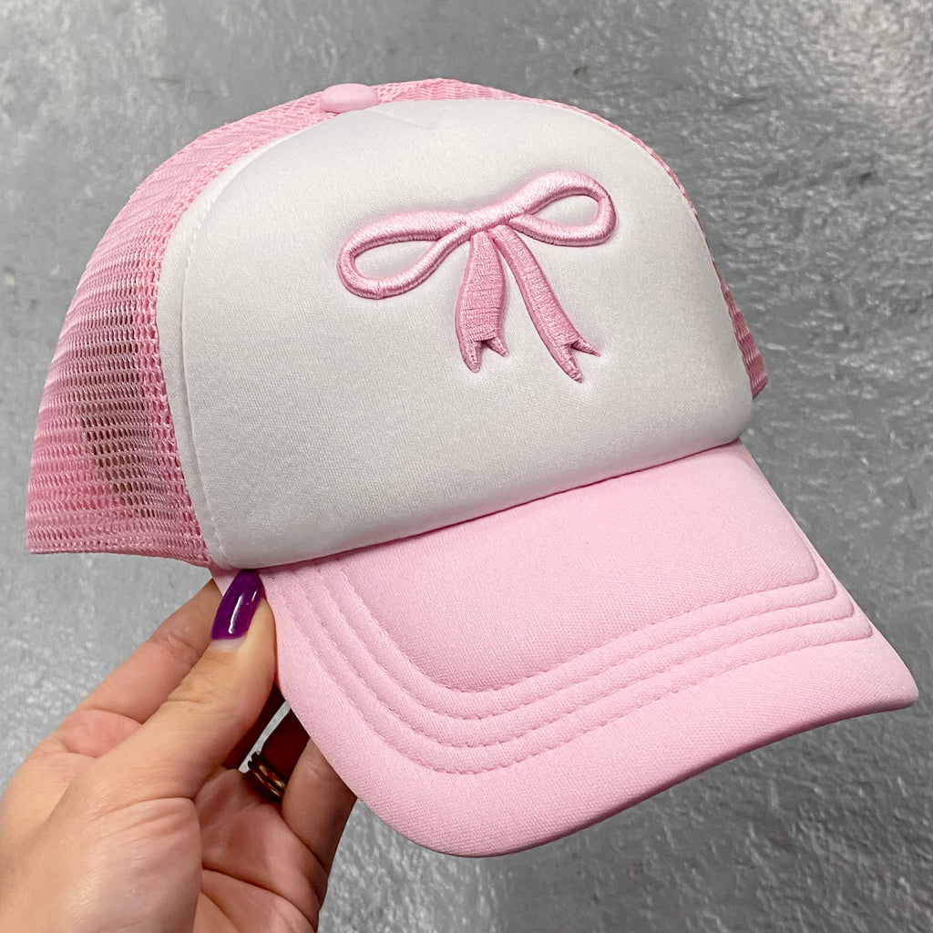 Bow Trucker Hat - Lyla's: Clothing, Decor & More - Plano Boutique