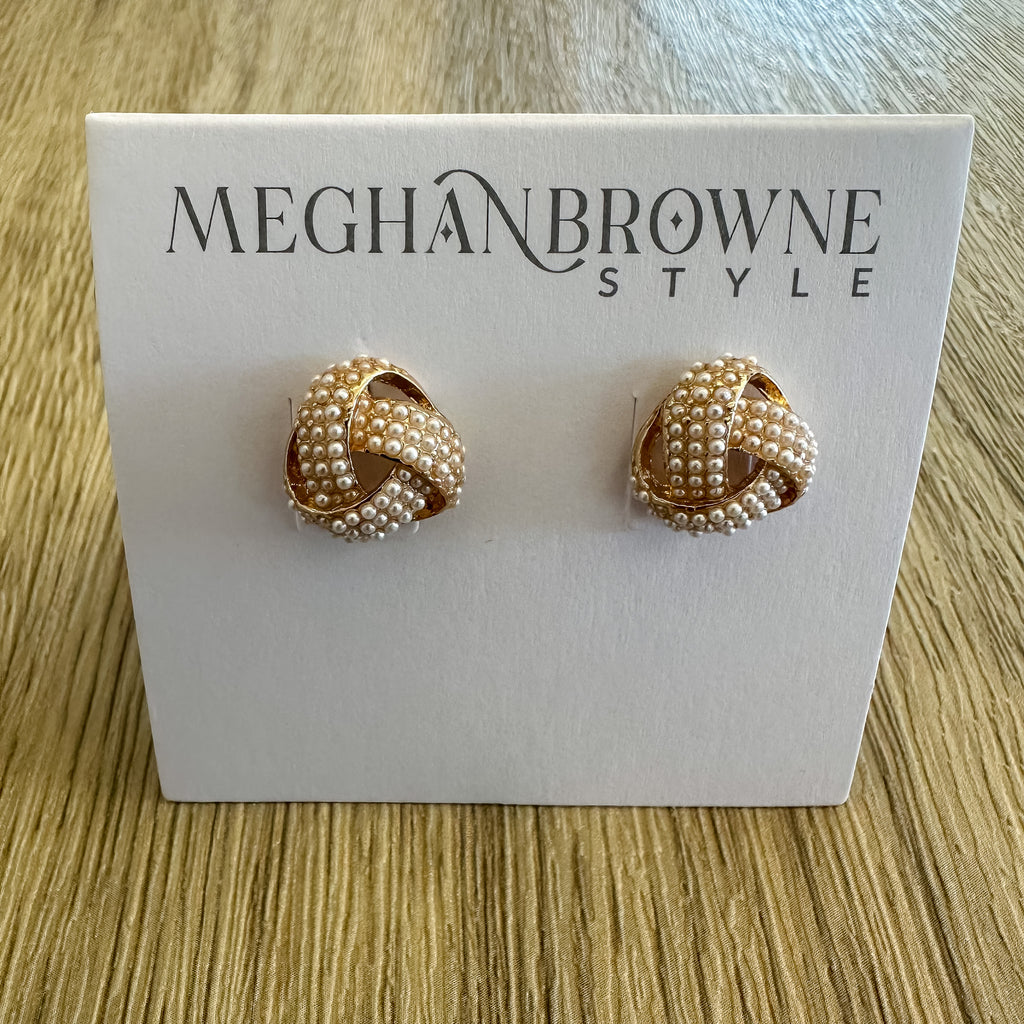 Sack Cluster Pearl Earrings by Meghan Browne - Lyla's: Clothing, Decor & More - Plano Boutique