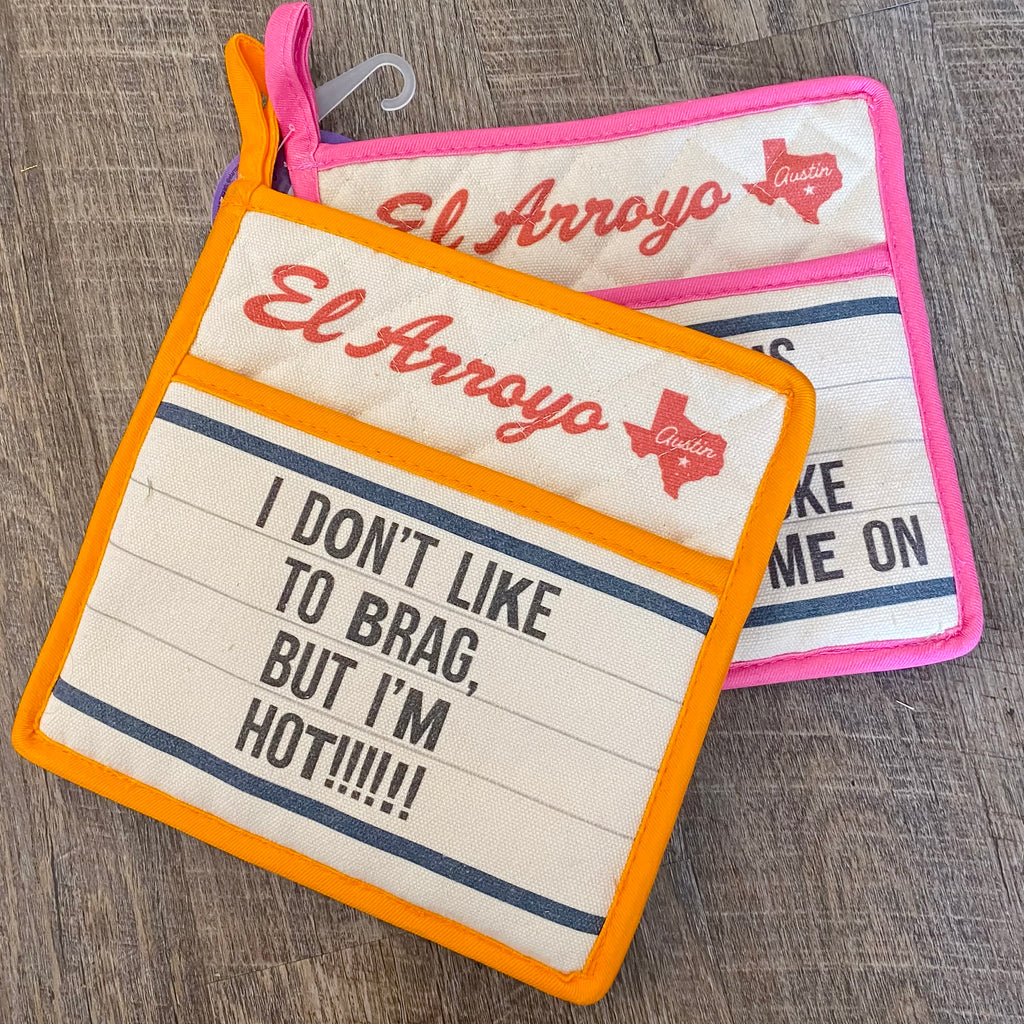 Marquee Pot Holder Set of 2 by El Arroyo - Lyla's: Clothing, Decor & More - Plano Boutique