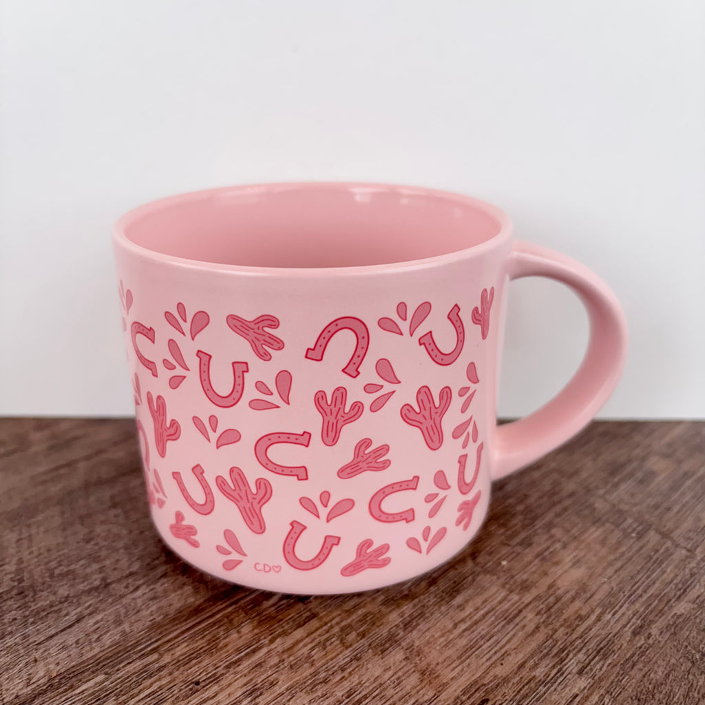 Western Icons Ceramic Pink Mug - Lyla's: Clothing, Decor & More - Plano Boutique