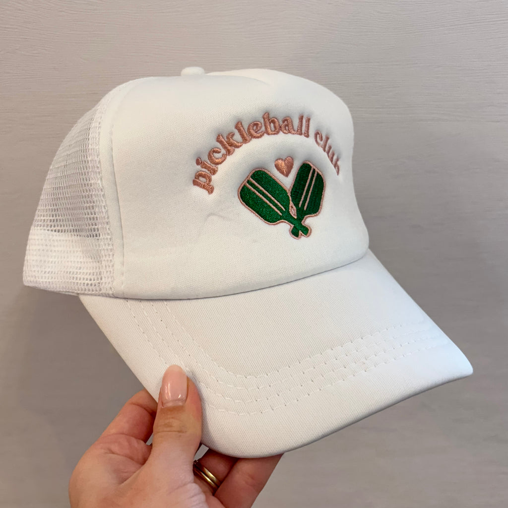 Embroidered Trucker Hat - Pickleball Club - Lyla's: Clothing, Decor & More - Plano Boutique