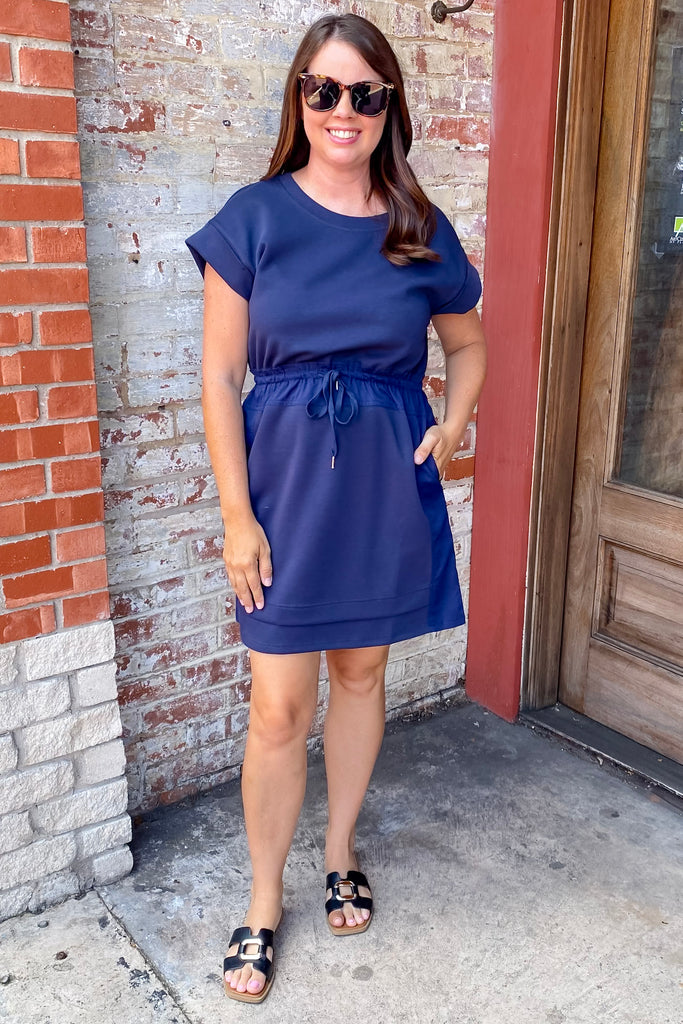 The Laid Back Fun Navy Dress - Lyla's: Clothing, Decor & More - Plano Boutique