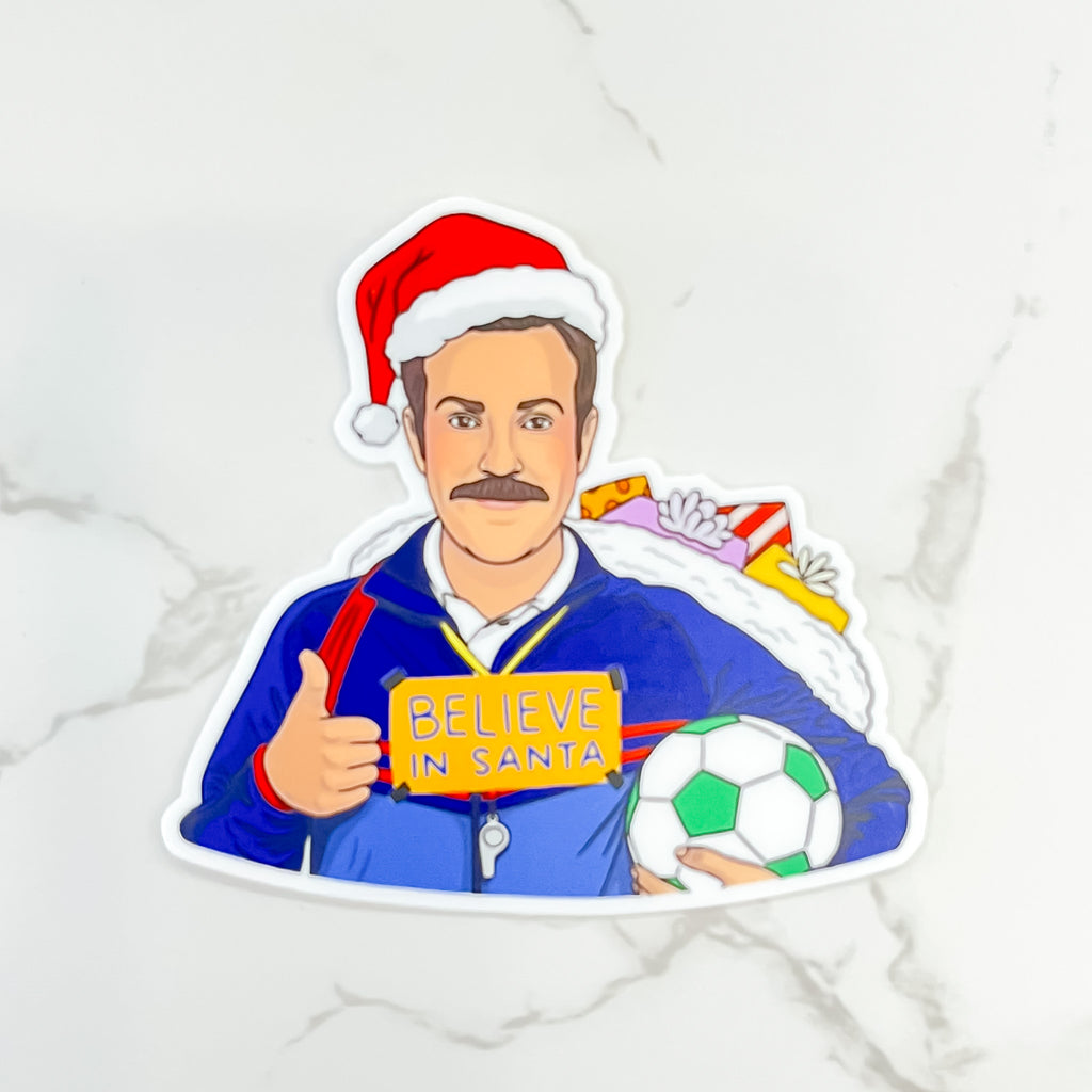 Ted Lasso Believe Christmas Sticker - Lyla's: Clothing, Decor & More - Plano Boutique