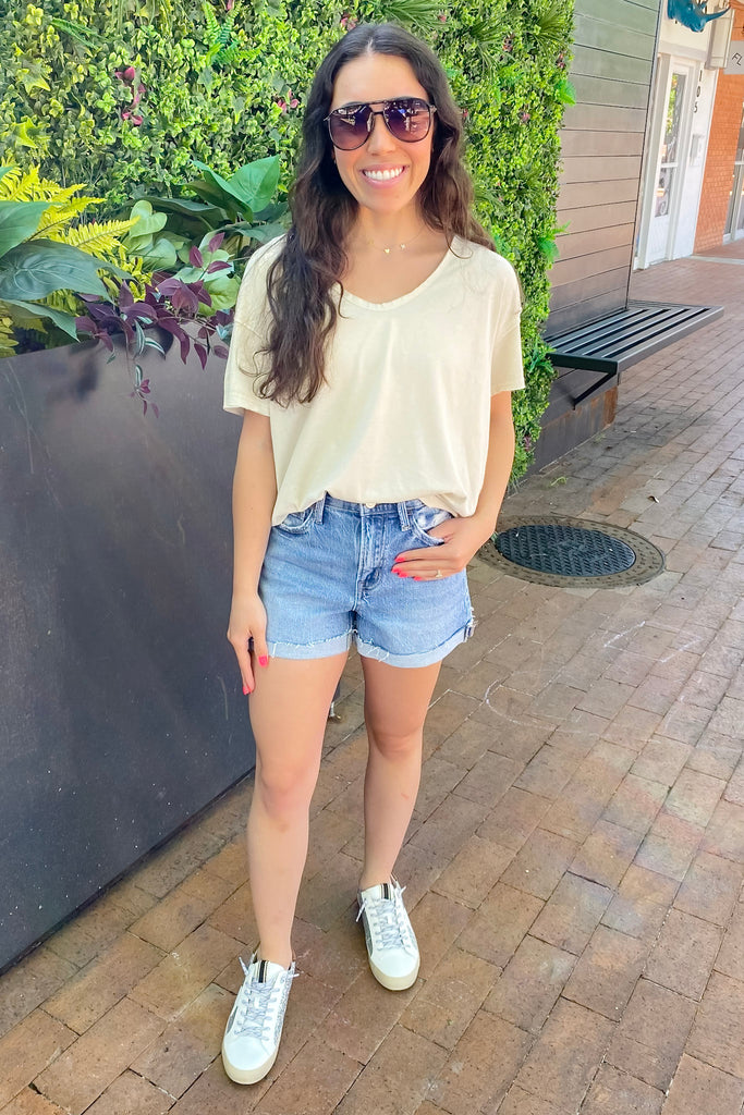 What Do You Know Washed Khaki Top - Lyla's: Clothing, Decor & More - Plano Boutique