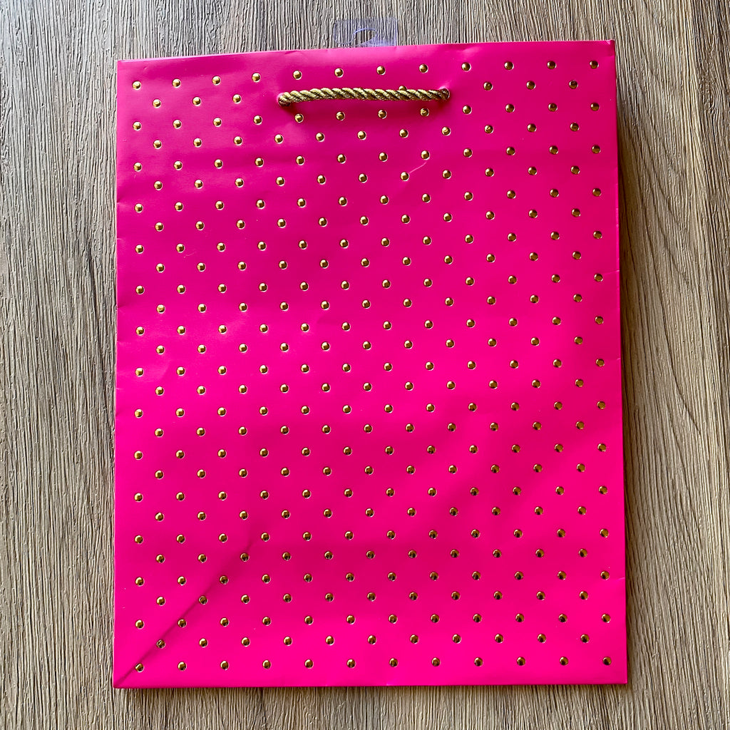 Gold Dot Medium Swiss Bag - Magenta - Lyla's: Clothing, Decor & More - Plano Boutique