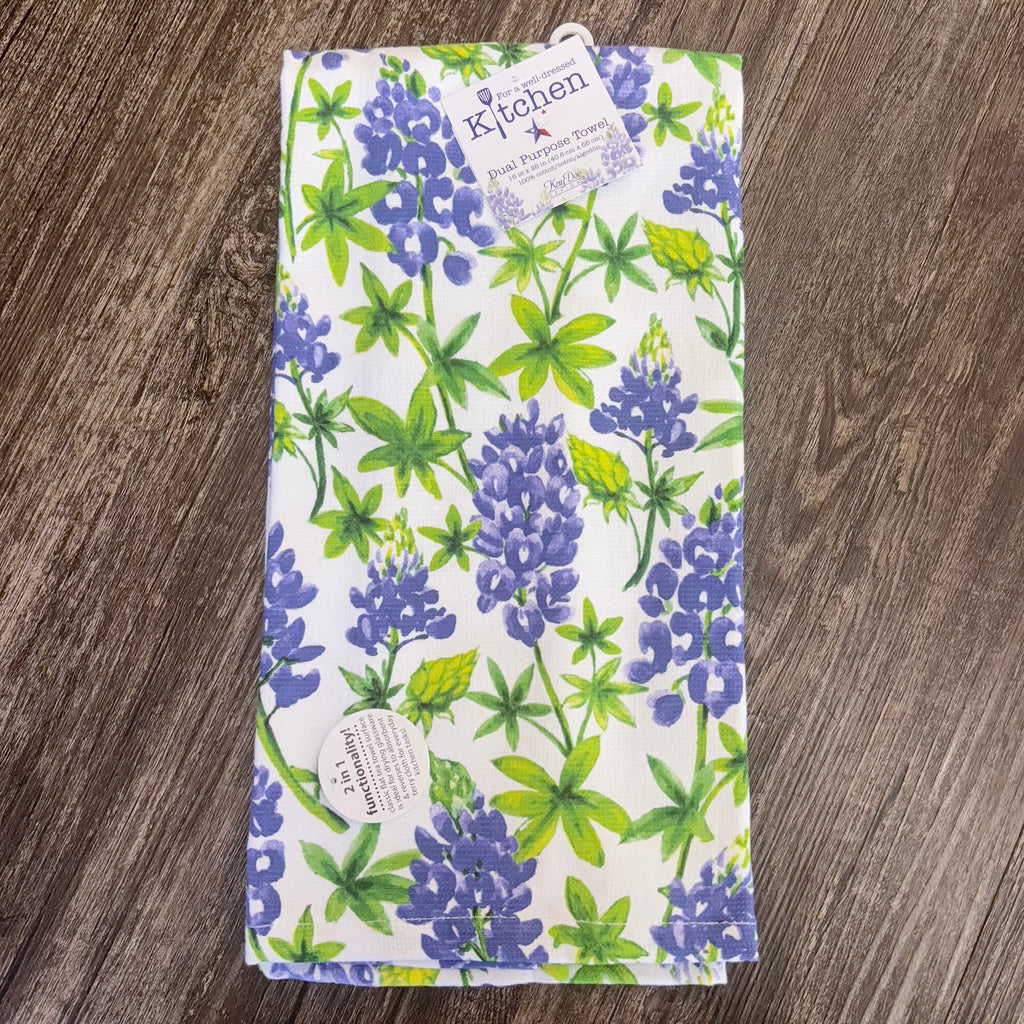 Bluebonnet Tea Towel - Lyla's: Clothing, Decor & More - Plano Boutique
