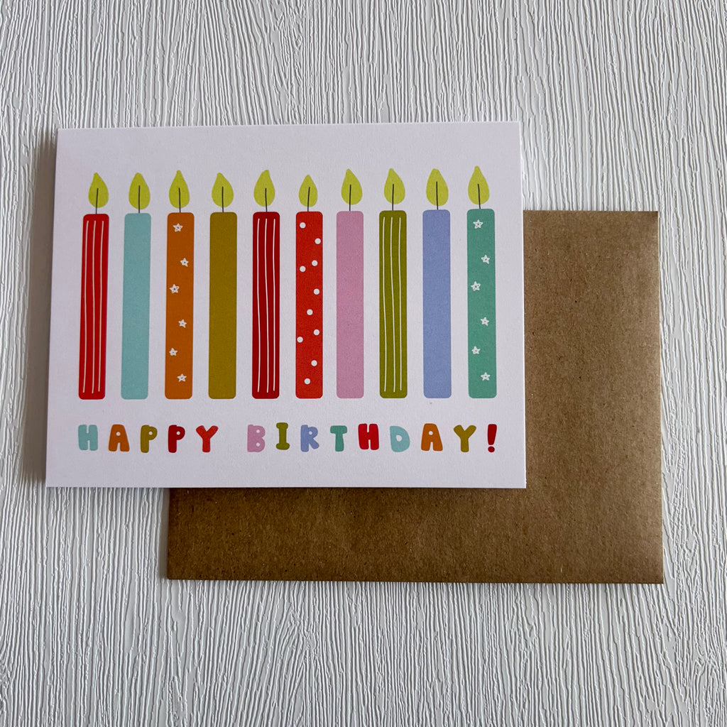 Happy Birthday Candles Greeting Card - Lyla's: Clothing, Decor & More - Plano Boutique