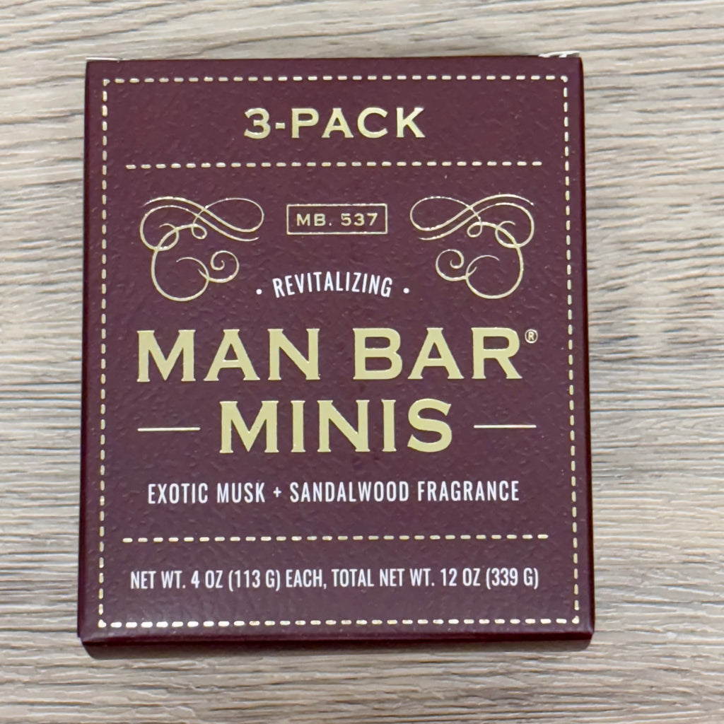 Man Bar Mini 3 Pack Exotic Musk & Sandalwood - Lyla's: Clothing, Decor & More - Plano Boutique