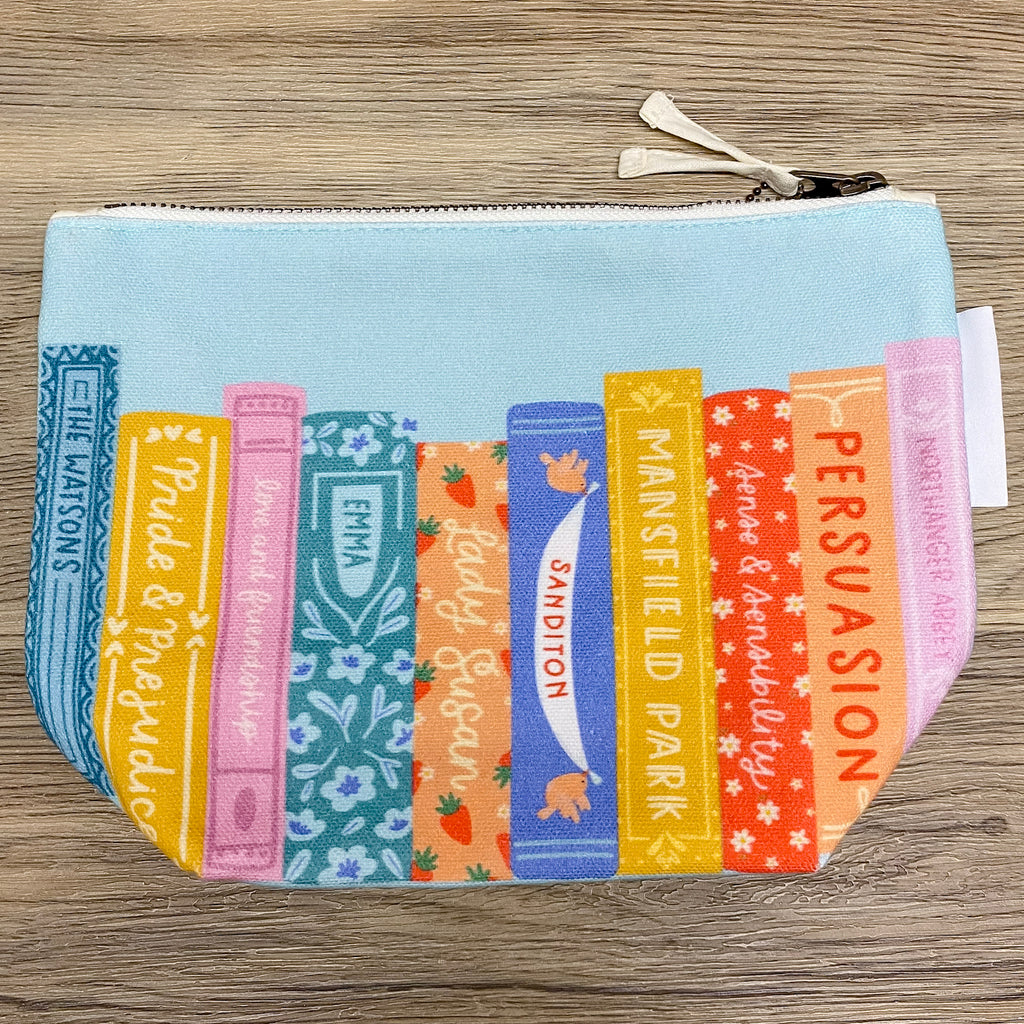 Jane Austen Books Canvas Pouch - Lyla's: Clothing, Decor & More - Plano Boutique