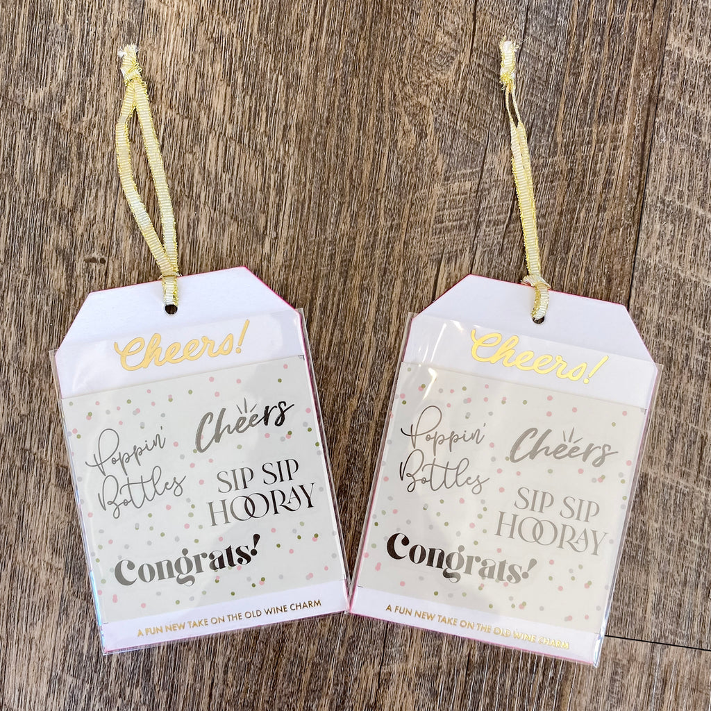 Congratulations Drink Markers Gift Tag (2 Pack) by GlassTats - Lyla's: Clothing, Decor & More - Plano Boutique