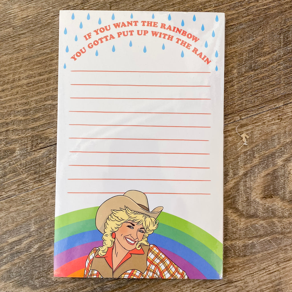 Notepad: Dolly If you Want the Rainbow - Lyla's: Clothing, Decor & More - Plano Boutique